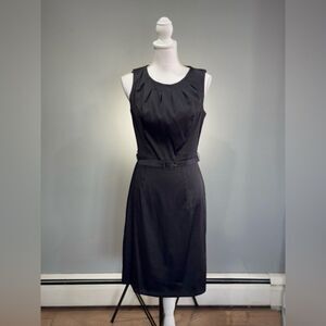 CLEARANCE! Black Dress Barn Belted LBD Size 6 EUC